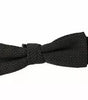 Dolce &amp; Gabbana Gray Pattern Silk Adjustable Neck Bow Tie