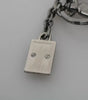 Dolce & Gabbana Silver Leather Dominico Stefano #DGFAMILY Logo Badge Keychain