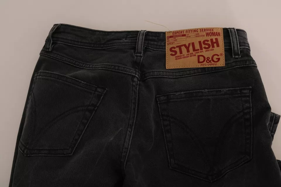 Dolce &amp; Gabbana Black Slim Fit Cotton Jeans D&amp;G Pants