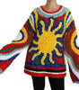 Dolce & Gabbana Multicolor Sun Ruffled Top Blouse Sweater