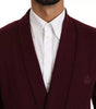 Dolce & Gabbana Bordeaux Cashmere Crown Cardigan Sweater