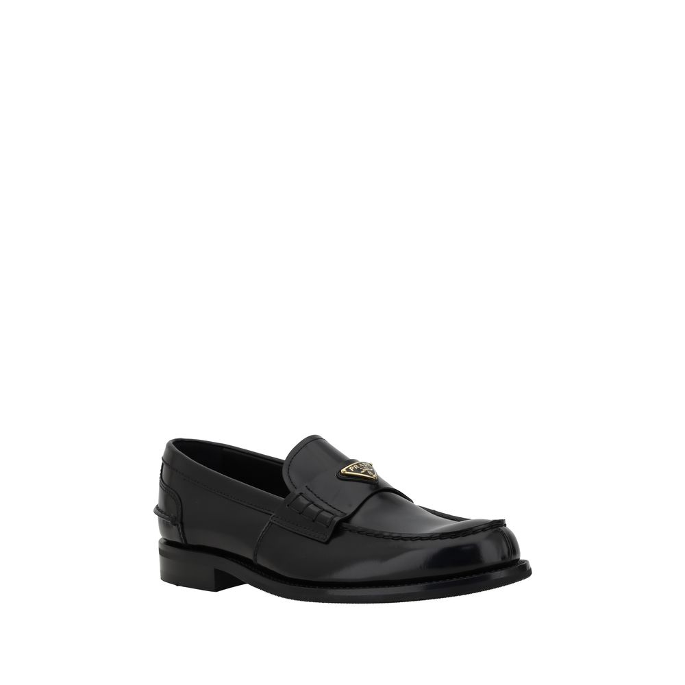 Mocassins Prada à plaque triangulaire