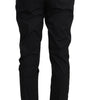 Dolce & Gabbana Black Cotton Stretch Formal Trousers Pants
