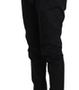 Dolce & Gabbana Black Cotton Stretch Formal Trousers Pants