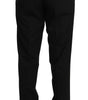 Dolce & Gabbana Black Wool Stretch Dress Trousers Pants