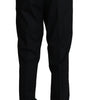 Dolce & Gabbana Black Wool Stretch Dress Trousers Pants