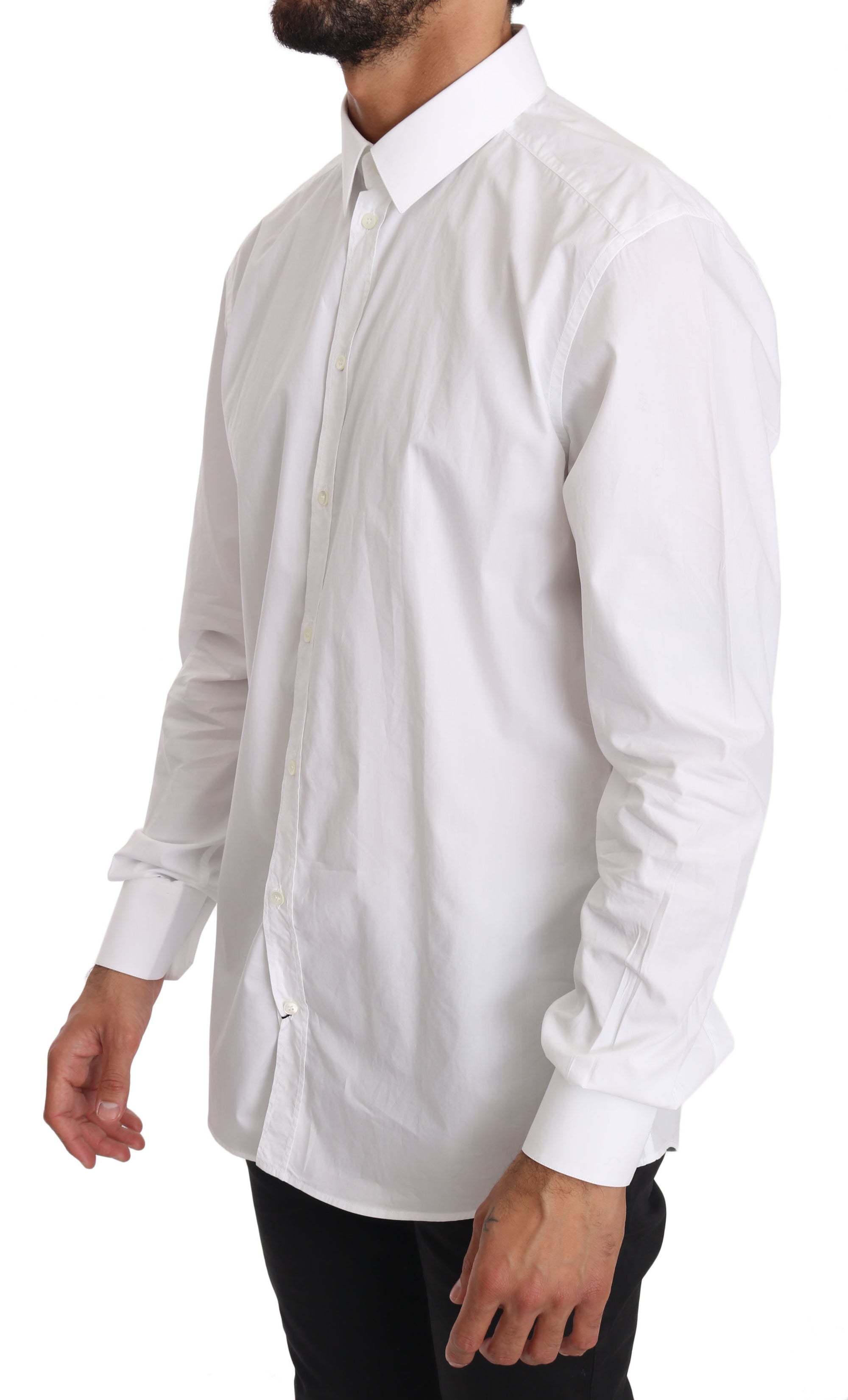 Chemise habillée élégante coupe slim Dolce &amp; Gabbana en blanc pur