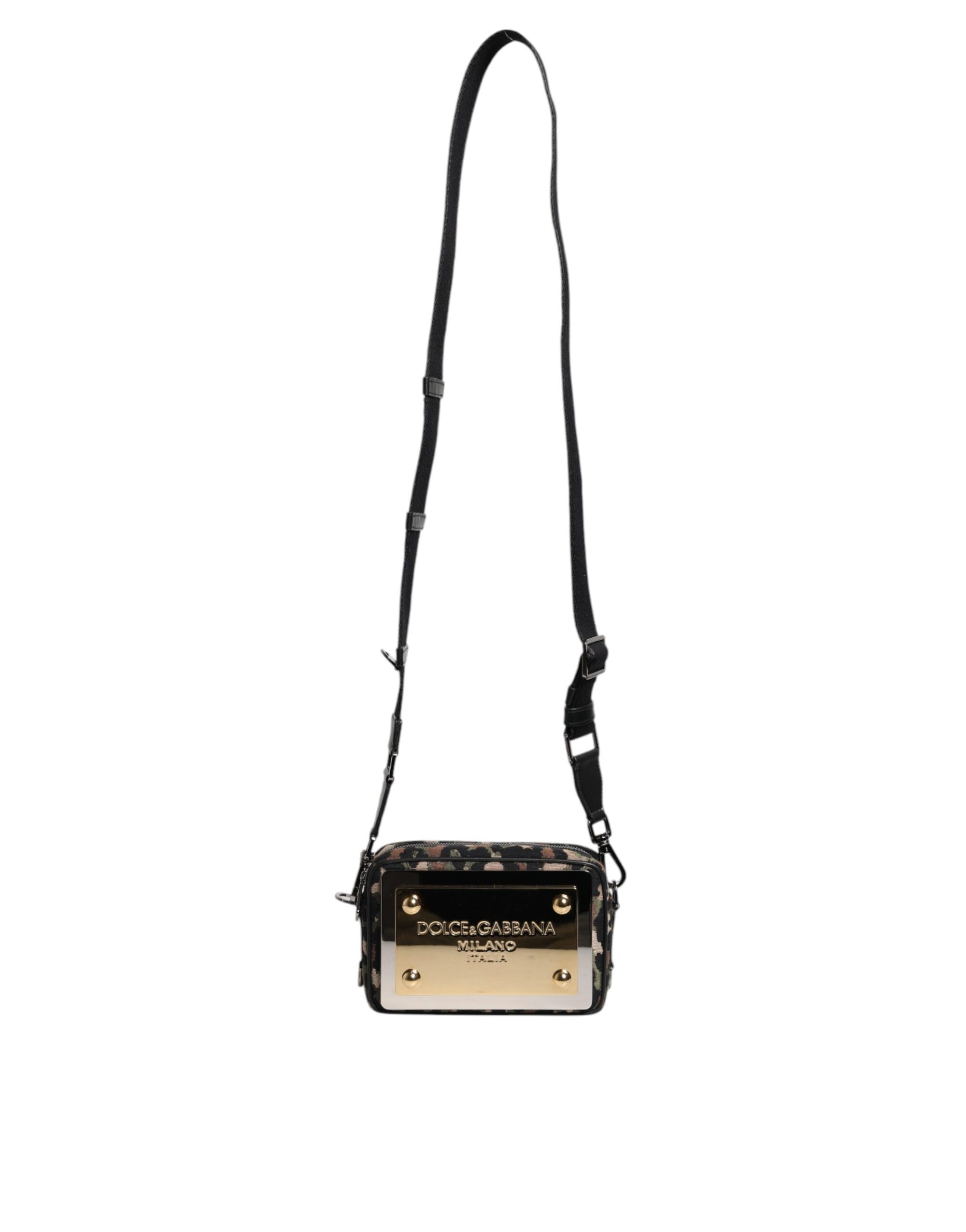 Dolce &amp; Gabbana Multicolor Leopard Jacquard DG Logo Crossbody Bag