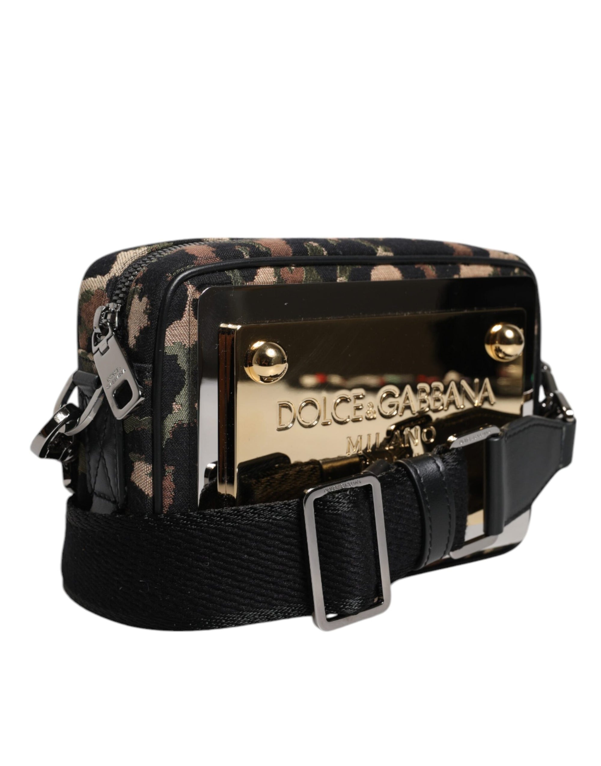 Dolce &amp; Gabbana Multicolor Leopard Jacquard DG Logo Crossbody Bag