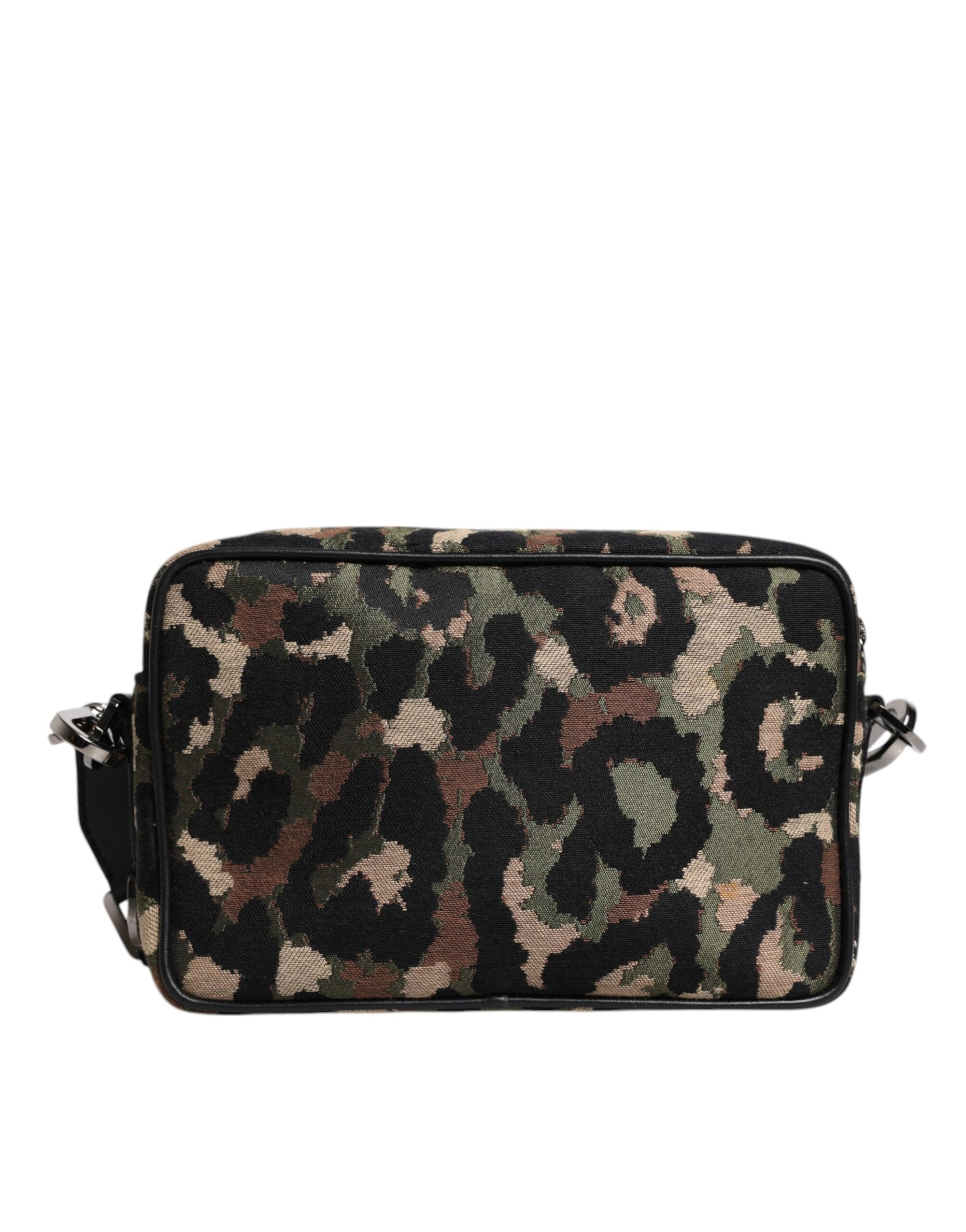 Dolce &amp; Gabbana Multicolor Leopard Jacquard DG Logo Crossbody Bag