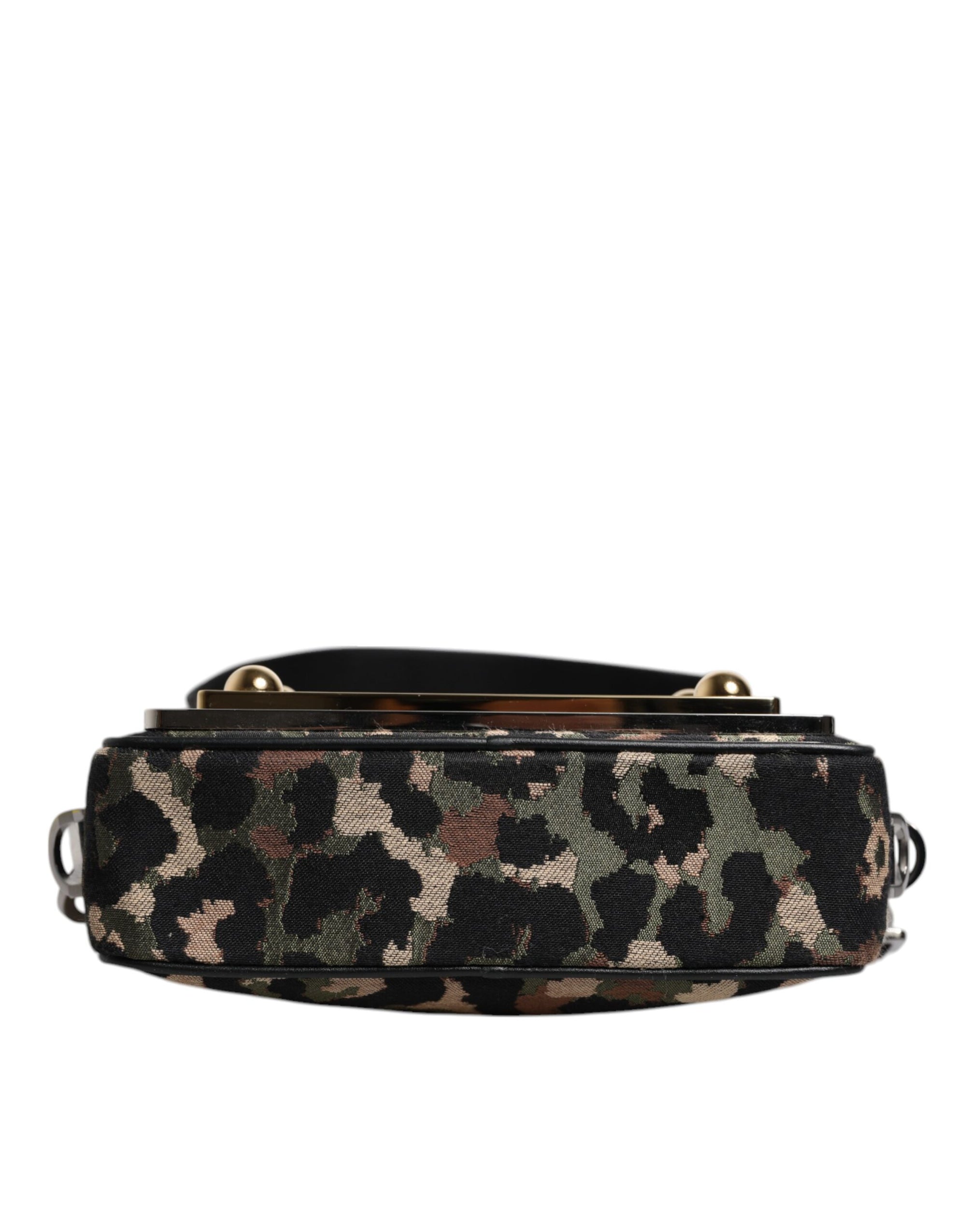 Dolce &amp; Gabbana Multicolor Leopard Jacquard DG Logo Crossbody Bag
