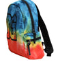 Dolce & Gabbana Multicolor Tie Dye Nylon Logo Print Kids Backpack Bag
