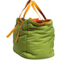 Sac fourre-tout à bandoulière en nylon vert rembourré avec plaque logo Dolce &amp; Gabbana