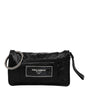 Dolce &amp; Gabbana Black Fabric Logo Two Way Clutch Crossbody Bag