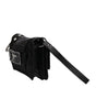 Dolce &amp; Gabbana Black Fabric Logo Two Way Clutch Crossbody Bag
