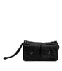 Dolce &amp; Gabbana Black Fabric Logo Two Way Clutch Crossbody Bag