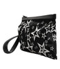 Dolce & Gabbana Black White Stars Pattern Clutch Pouch Bag