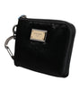 Pochette porte-clés Dolce & Gabbana en nylon noir avec logo