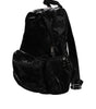 Dolce & Gabbana Black Nylon Logo Plaque Travel School Backpack Bag