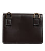 Portefeuille à deux volets en cuir marron Dolce & Gabbana avec logo DG et bandoulière