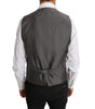 Dolce & Gabbana Brown Wool Silk Waistcoat Vest