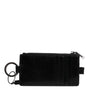 Portefeuille porte-cartes Dolce &amp; Gabbana en cuir noir avec cordon et logo cheval