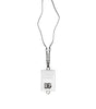 Portefeuille porte-cartes Dolce &amp; Gabbana en cuir de veau blanc avec cordon et logo