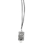Portefeuille porte-cartes en cuir blanc Dolce &amp; Gabbana avec cordon et logo imprimé