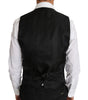 Dolce & Gabbana Purple Pattern Wool Silk Waistcoat Vest