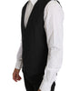 Dolce & Gabbana Gray Solid 100% Wool Waistcoat Vest