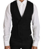 Dolce & Gabbana Gray Wool Double Breasted Waistcoat Vest
