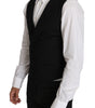 Dolce & Gabbana Gray Wool Double Breasted Waistcoat Vest