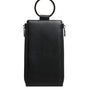 Dolce & Gabbana Black Leather Logo Plaque Neck Strap Card Coin Wallet