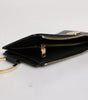 Dolce & Gabbana Black Leather Logo Plaque Neck Strap Card Coin Wallet