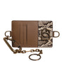 Dolce & Gabbana Brown Exotic Leather Card Holder DG Logo Plaque Wallet