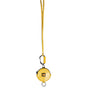 Portefeuille rond en cuir jaune Dolce &amp; Gabbana avec cordon et porte-monnaie à logo DG