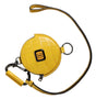 Portefeuille rond en cuir jaune Dolce &amp; Gabbana avec cordon et porte-monnaie à logo DG