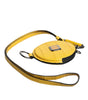 Portefeuille rond en cuir jaune Dolce &amp; Gabbana avec cordon et porte-monnaie à logo DG