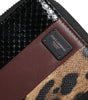 Dolce &amp; Gabbana Multicolor Leopard Leather DG Bifold Card Holder Wallet