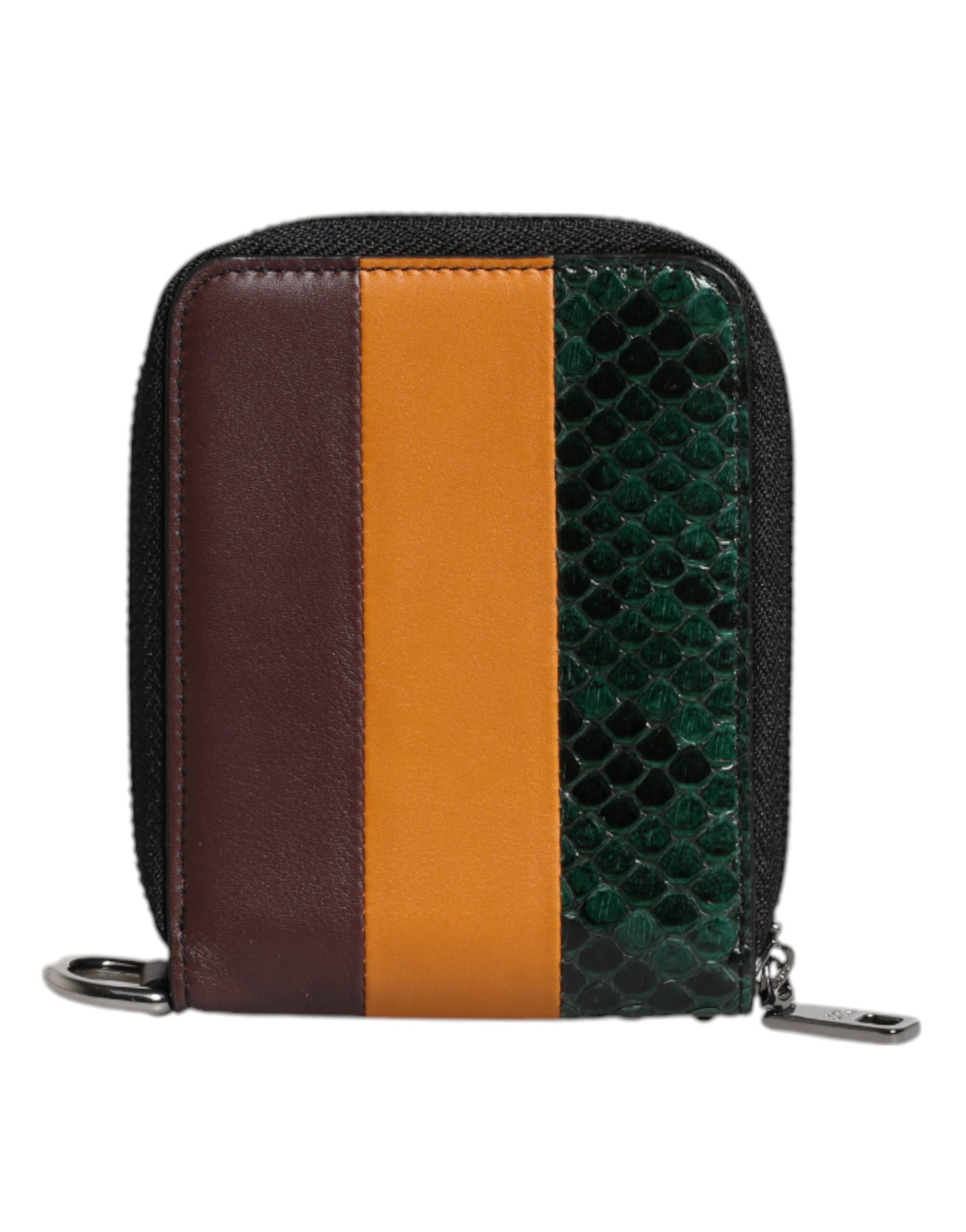 Dolce &amp; Gabbana Multicolor Exotic Leather DG Bifold Card Holder Wallet