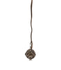 Dolce &amp; Gabbana Brown Round Leather DG Logo Coin Purse Lanyard Wallet