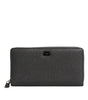 Dolce &amp; Gabbana Dark Gray Leather DG Logo Zip Around Continental Wallet
