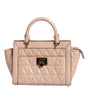 Michael Kors Peach Quilted Leather Logo Crossbody VIVIANNE Messenger Bag