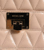 Michael Kors Peach Quilted Leather Logo Crossbody VIVIANNE Messenger Bag
