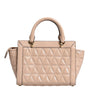 Michael Kors Peach Quilted Leather Logo Crossbody VIVIANNE Messenger Bag