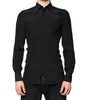 Chemise en soie noire à manches longues Dolce &amp; Gabbana