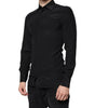 Chemise en soie noire à manches longues Dolce &amp; Gabbana