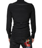 Chemise en soie noire à manches longues Dolce &amp; Gabbana