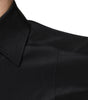 Chemise en soie noire à manches longues Dolce &amp; Gabbana