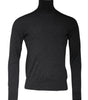 Dolce & Gabbana Gray Wool Knit Turtleneck Pullover Sweater
